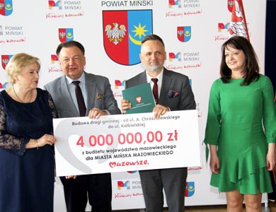 Dofinansowanie z budżetu samorządu Mazowsza na budowę nowej drogi