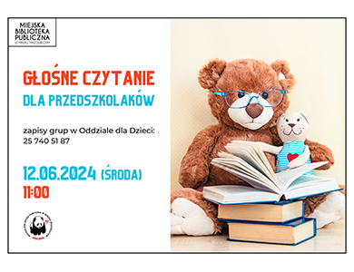Głośne czytanie dla przedszkolaków w MBP