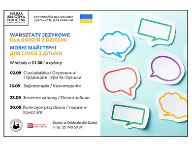 Warsztaty językowe dla rodzin z dziećmi / Мовні майстер-класи для сімей з дітьми