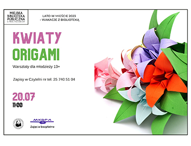 Kwiaty Origami – warsztaty dla młodzieży