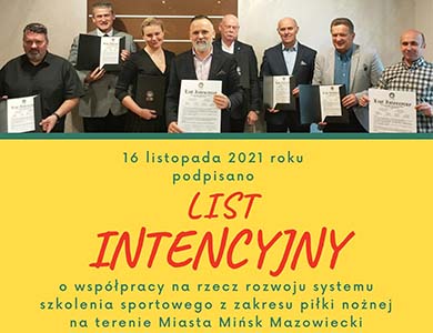 List intenecyjny dla rozwoju piłki nożnej