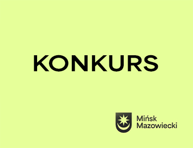Napis konkurs na jasnozielonym tle