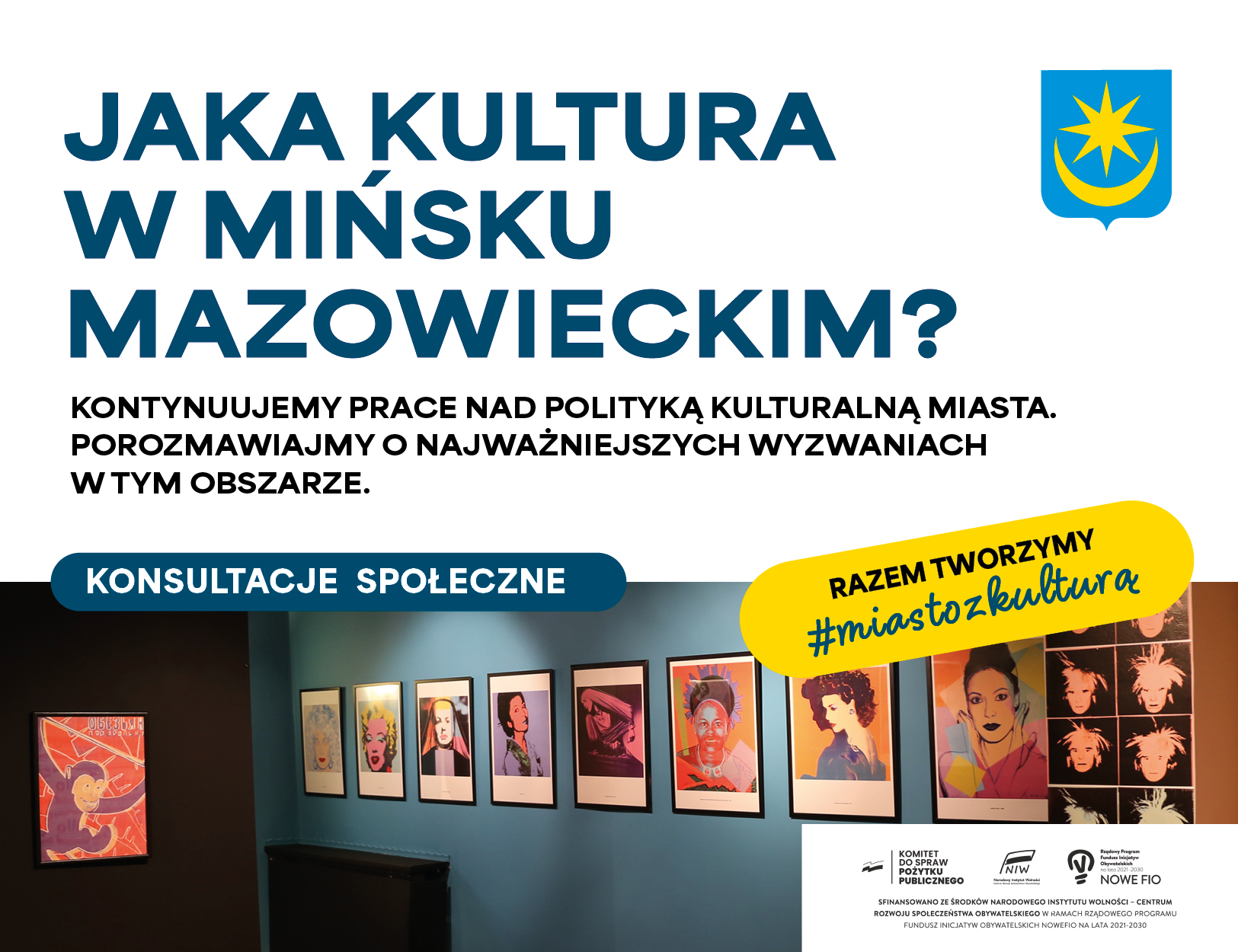 Na białym tle informacje. Pod kniec pasek ze zdjęciami obrazów