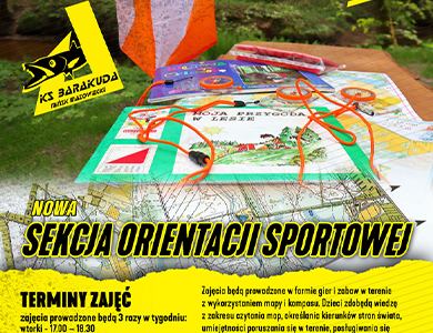Na dole na żółtym tle informacje. Na górze zdjęcia