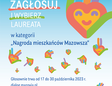 Wybierz swojego Laureata/Laureatkę w kategorii „Nagroda mieszkańców Mazowsza” w XIII edycji konkursu "Mazowieckie Barwy Wolontariatu"