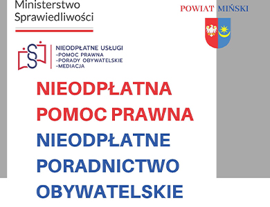 Na białym tle tutył nieodpłatna pomoc prawna i nieodpłatne poradnictwo obywatelskie