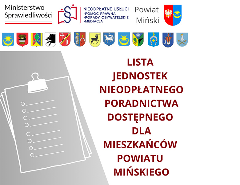 Na górze logotypy, na białym tle szary napis, z lewej na szarym tle rysunek podkładki z klipem na dokumenty