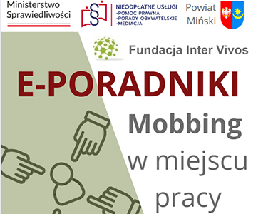 Po lewej na jasno-zielonym tle grafika czterech dloni. Po prawej na białym informacja.