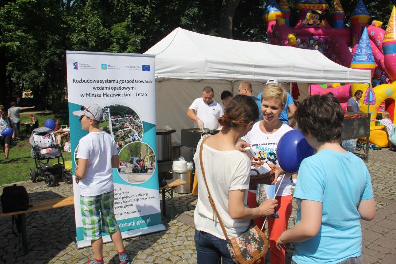 Akcja promocyjna projektu „Rozbudowa systemu gospodarowania wodami opadowymi w Mińsku Mazowieckim - I etap"