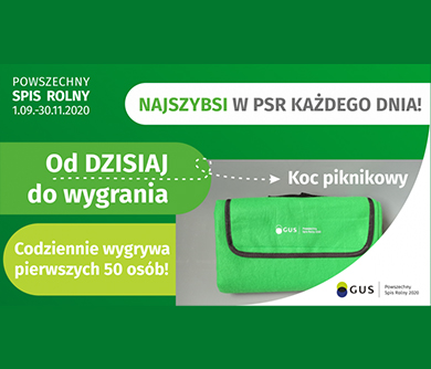 Nie czekaj ze spisem rolnym, aż nastanie noc. Spisz się szybko i wygraj koc!