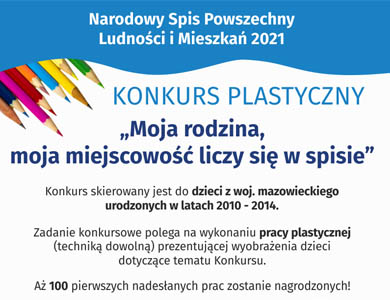 KONKURS PLASTYCZNY „Moja rodzina, moja miejscowość liczy się w spisie”