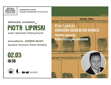 Piotr Lipiński "Kroków siedem do końca" spotkanie autorskie w MBP