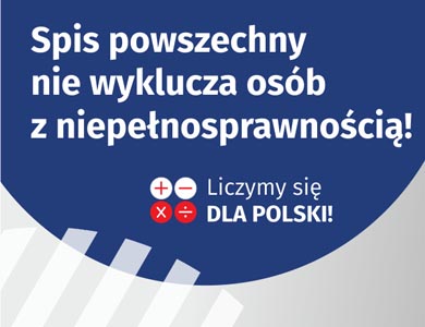 Spis nie wyklucza osób z niepełnosprawnością!