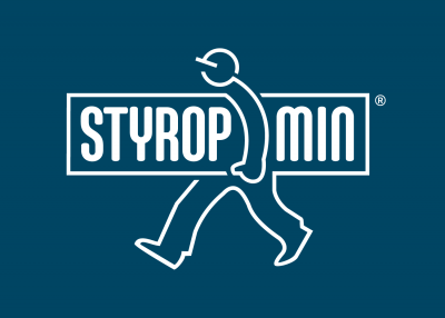 logo Styropmin niebieskie tło