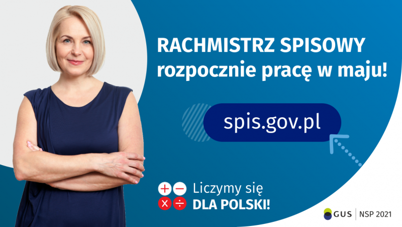 Rachmistrzowie rozpoczną prace w maju - plakat.