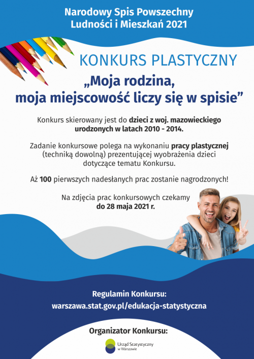 KONKURS PLASTYCZNY „Moja rodzina, moja miejscowość liczy się w spisie”