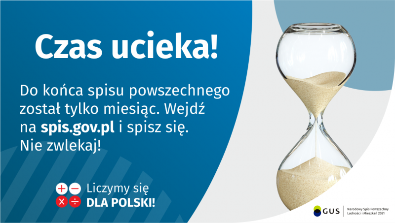 Do końca spisu powszechnego został tylko miesiąc! - plakat