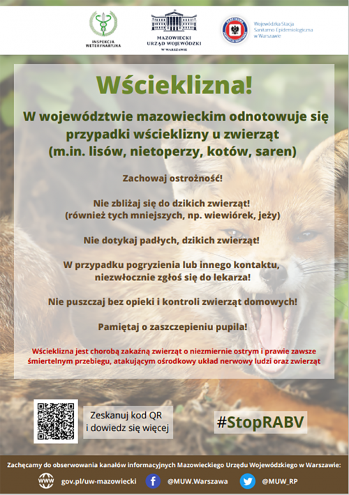 Plakat - wścieklizna