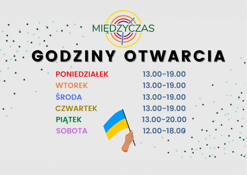 Centrum Młodzieżowe "Międzyczas" zaprasza - godziny otwarcia.