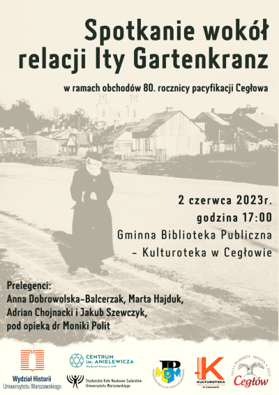 stare zdjęcie domów, ulicy i spacerującego Żyda po chodniku, informacje zawarte na plakacie znajdują się w treści artykułu...