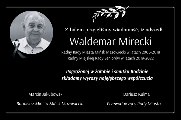 kondolencje, treść znajduje się w artykule zamieszczonym na stronie