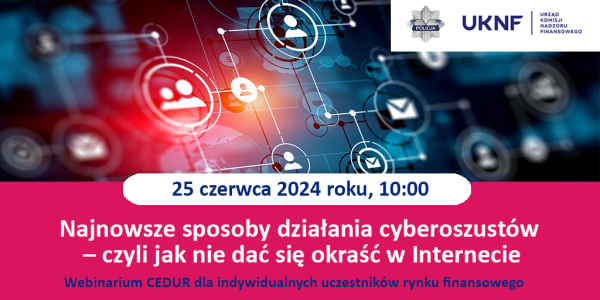 Świat cyfrowy. Na dole na różowym tle informacje